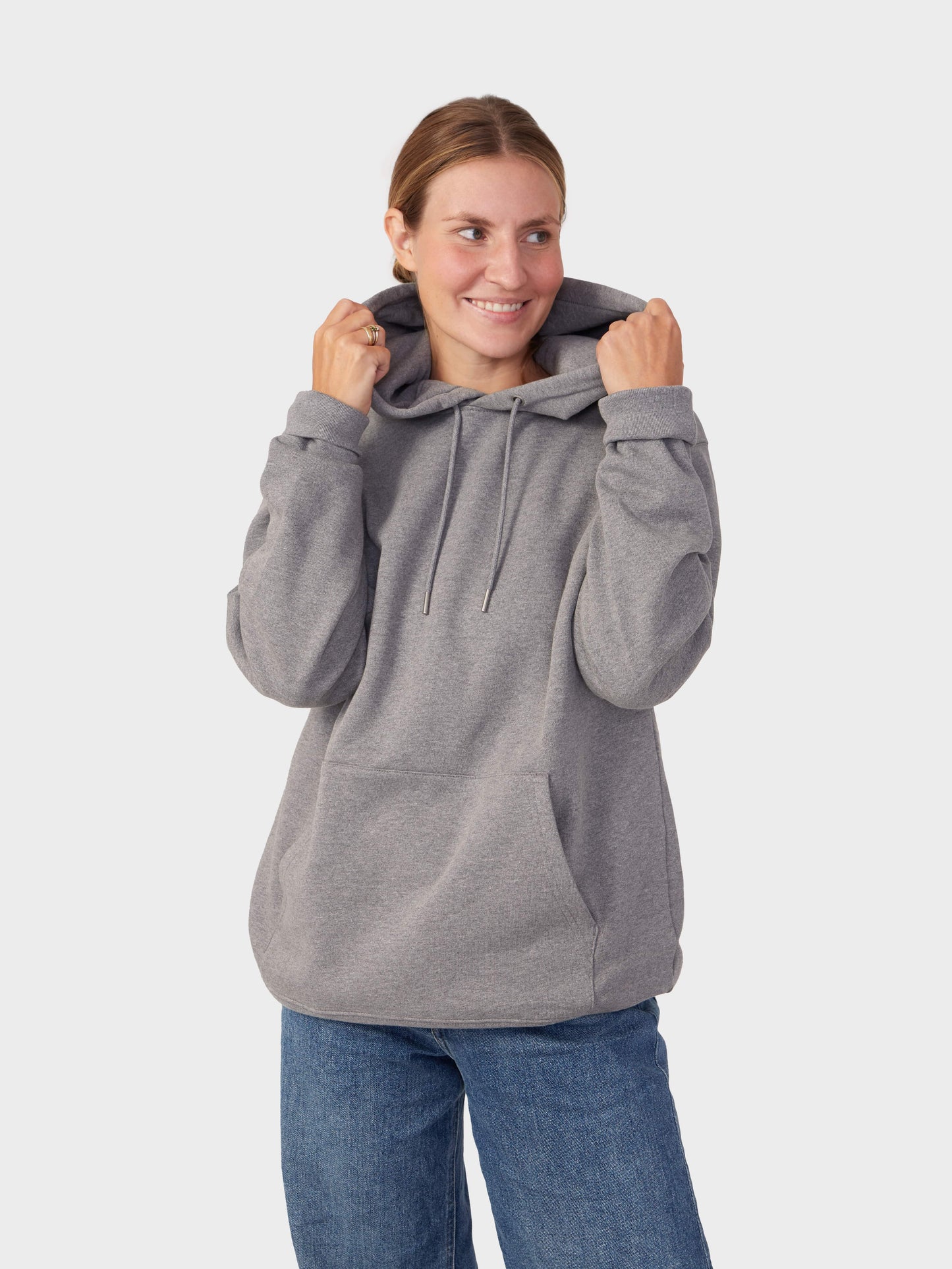 MORE MIDWIVES Hoodie grau front 1