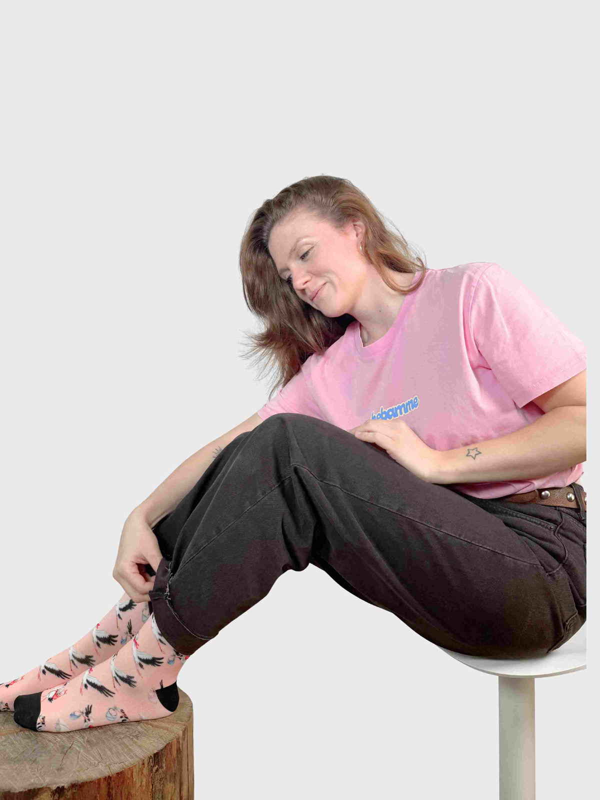 MORE MIDWIVES Storch Socken Geburt Hebamme