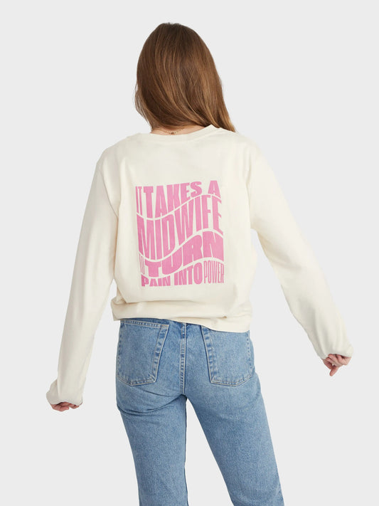 Longsleeve it takes a midwife to turn pain into power 1