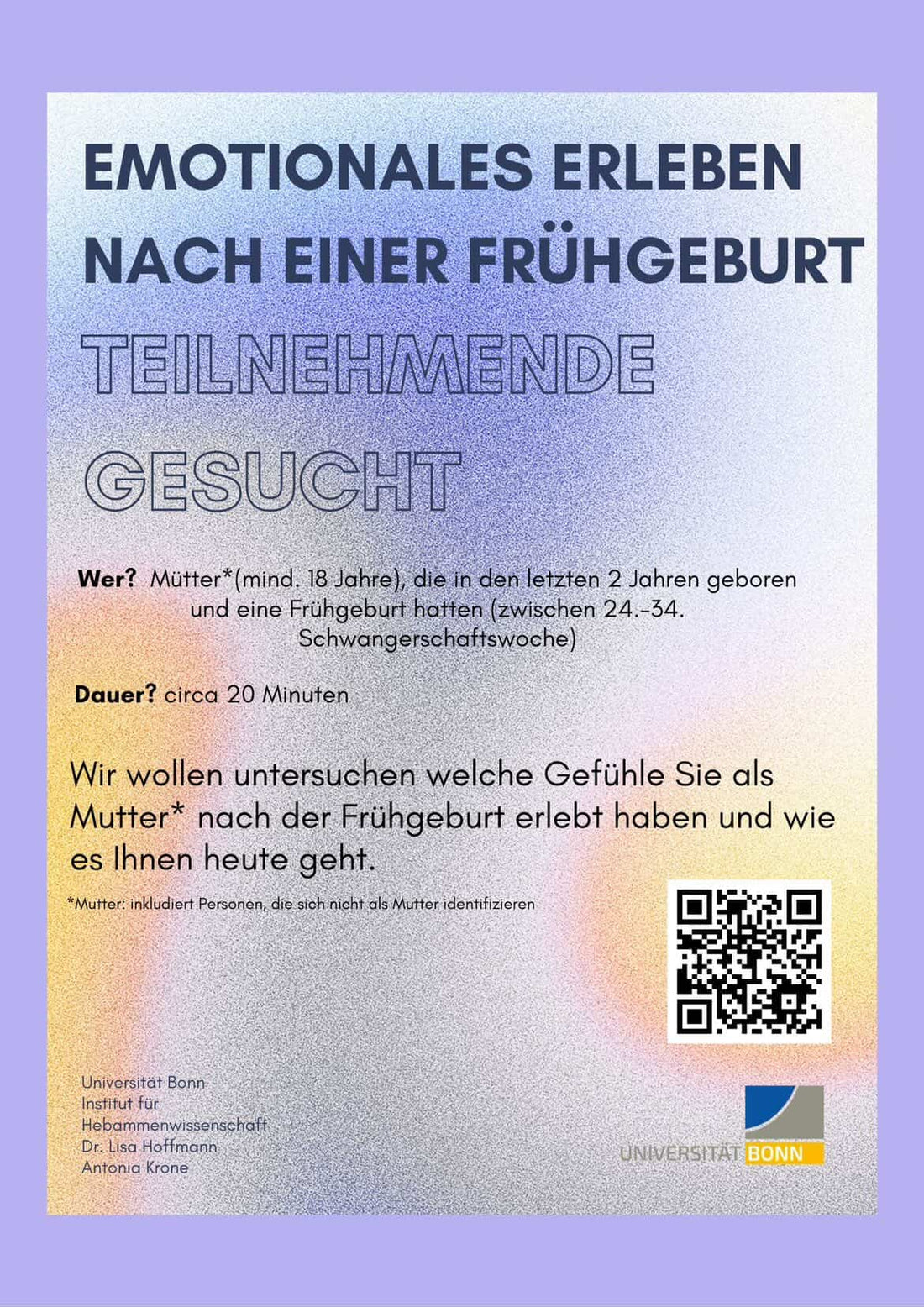 Trauma bei Frühgeburt & psychische Folgen für Mütter (24.–34. SSW)