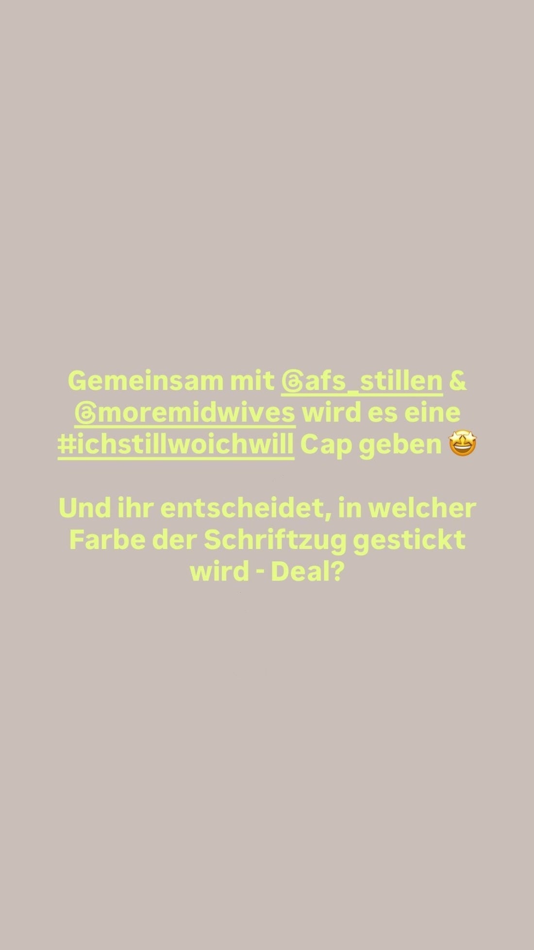Cap moremidwives x @ichstillwoichwill