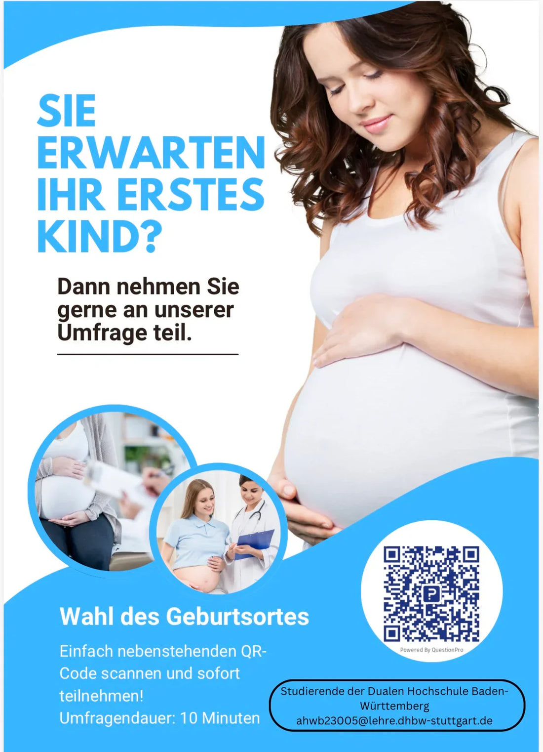 Wahl des Geburtsortes Umfrage Studie: Erstgebärende
