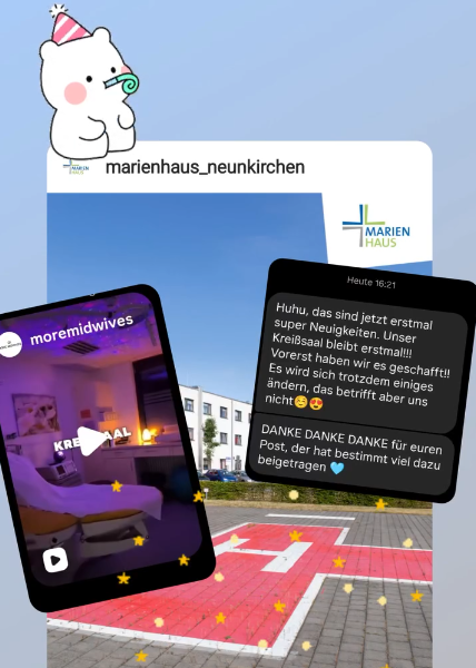 Kreißsaal Marienhaus Neunkirchen bleibt, Saarland 💪.