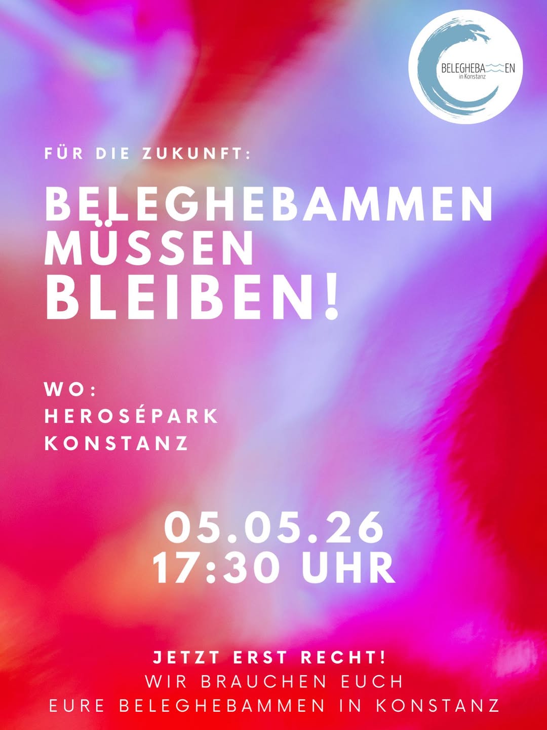 Hebammenhilfevertrag Demo – Demonstration der Beleghebammen in Konstanz