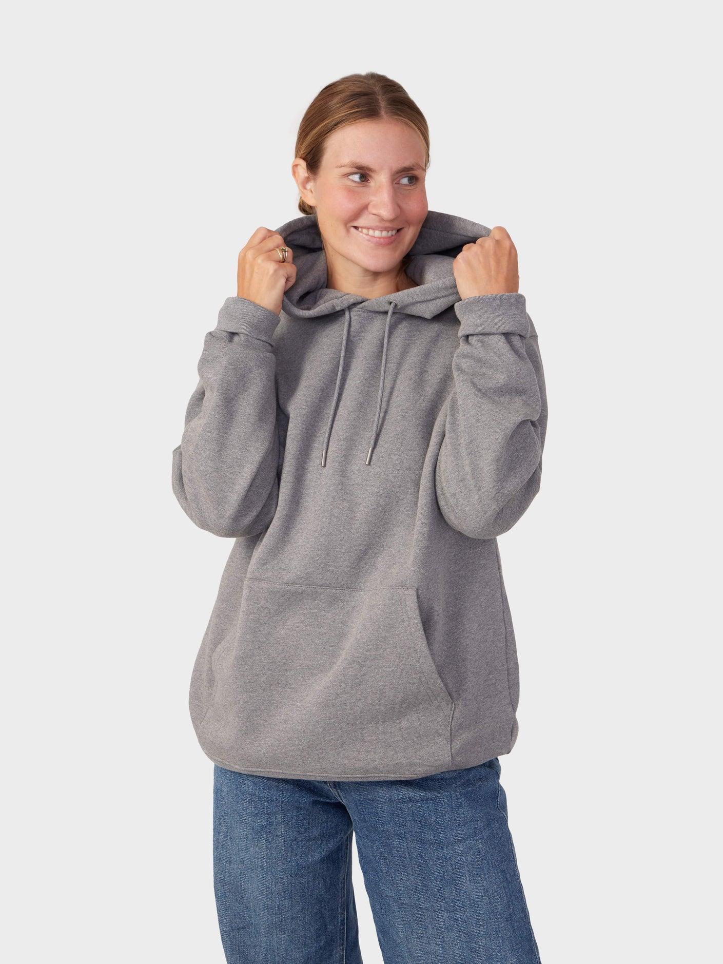 MORE MIDWIVES Hoodie grau front 1