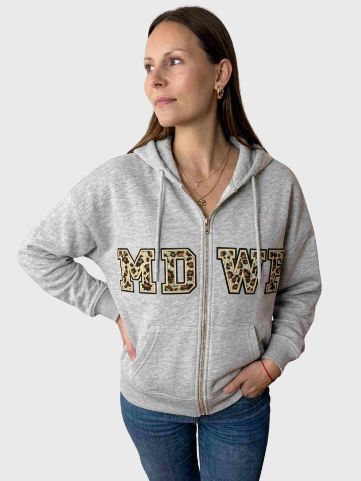 MORE MIDWIVES Leo Zip-Hoodie