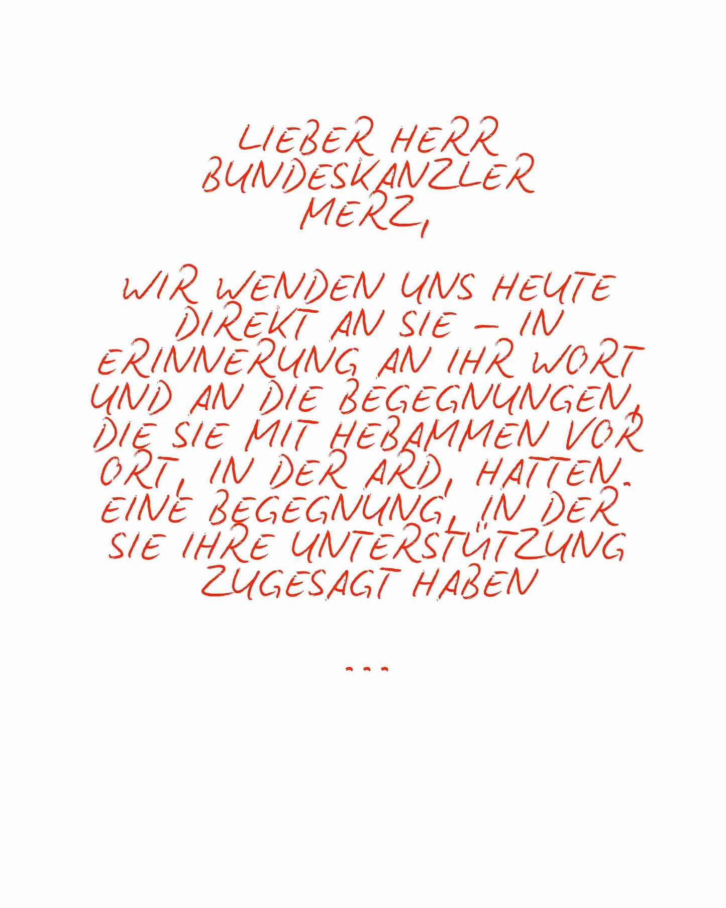 Schreiben an den Bundeskanzler